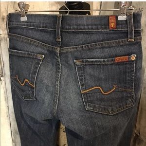 7 For All Mankind Bootcut Jeans 27 Distress Denim